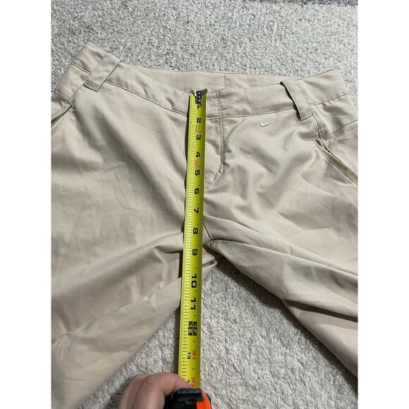 Nike Performance Pants Womens Small Golf Hiking Stretch Zip Pocket Cream Khaki - Picture 2 of 16